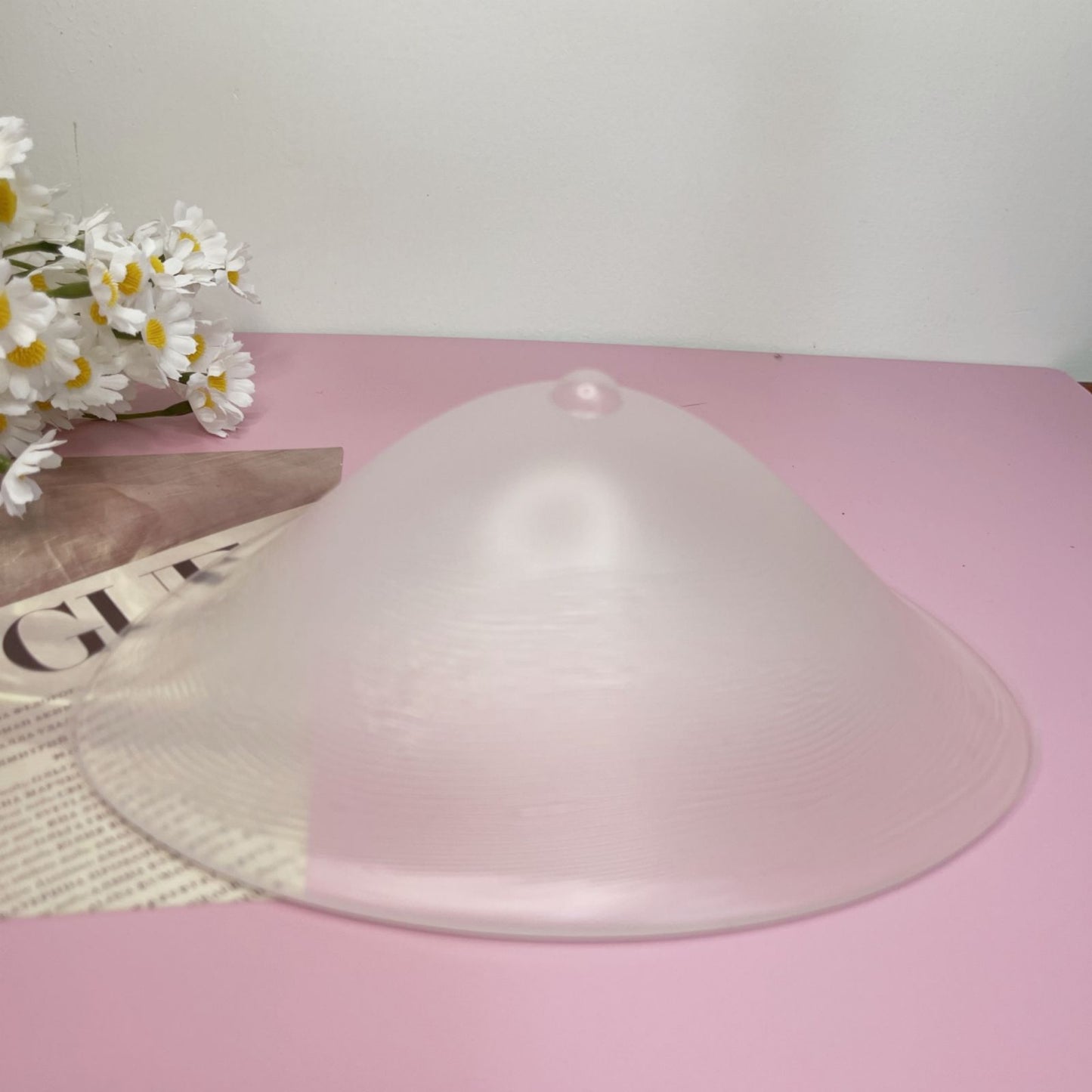 Single Piece Breathable Triangle Clear Silicone Bra Pads, Soft and Comfortable