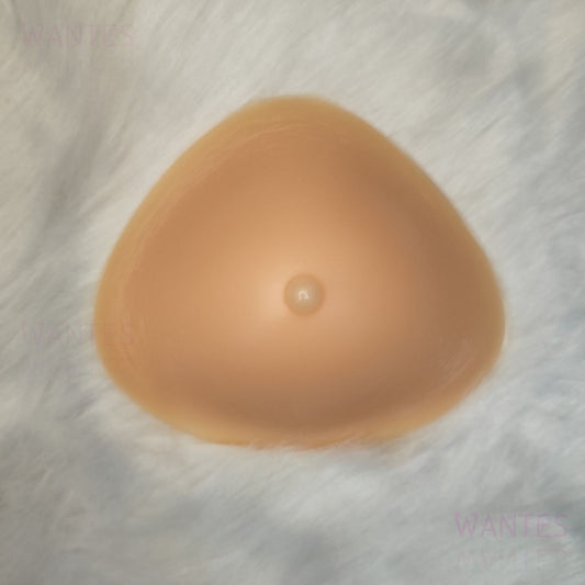 Single Piece Breathable Triangle Pearl Particle Breathable Beige Breast Bra Pads