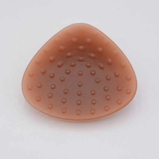 Single Piece Breathable Triangle Pearl Particle Breathable Tan Breast Bra Pads