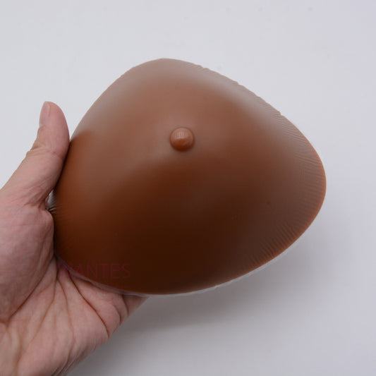Single piece Breathable Triangle tan Silicone Bra Pads, Soft and Comfortable
