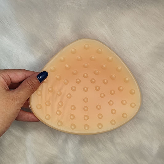 Single Piece Breathable Triangle Pearl Particle Breathable Beige Breast Bra Pads