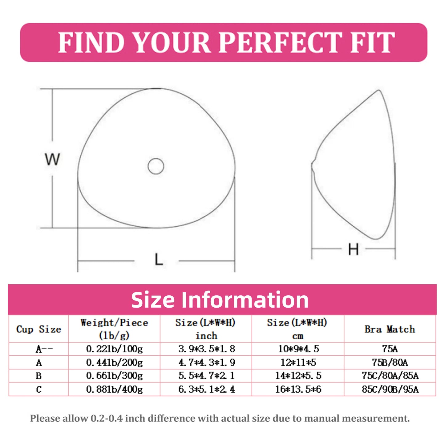 Single Piece Breathable Triangle Clear Silicone Bra Pads, Soft and Comfortable