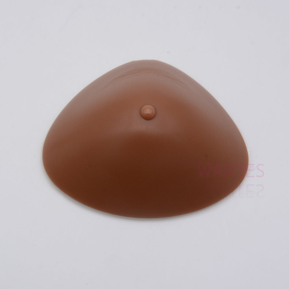 Single piece Breathable Triangle tan Silicone Bra Pads, Soft and Comfortable
