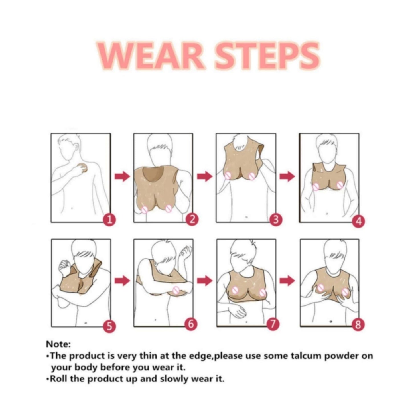WANTES Fake boobs Silicone Breastplate Fake breasts Silicone breasts forms Breast plates