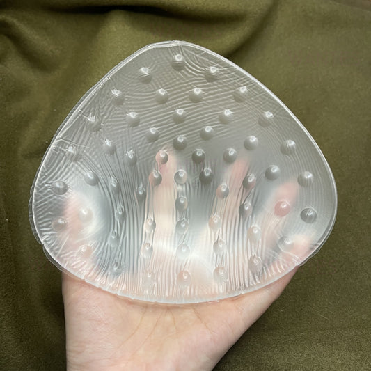 Single Piece Breathable Triangle Pearl Particle Breathable Clear Breast Bra Pads