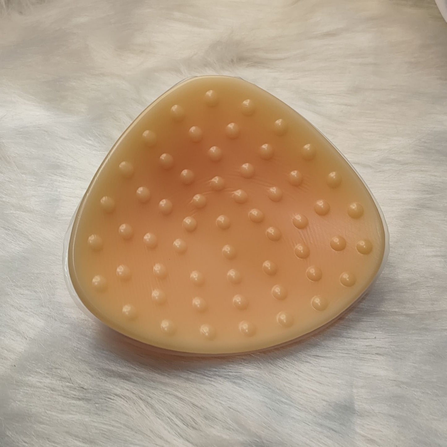 Single Piece Breathable Triangle Pearl Particle Breathable Beige Breast Bra Pads