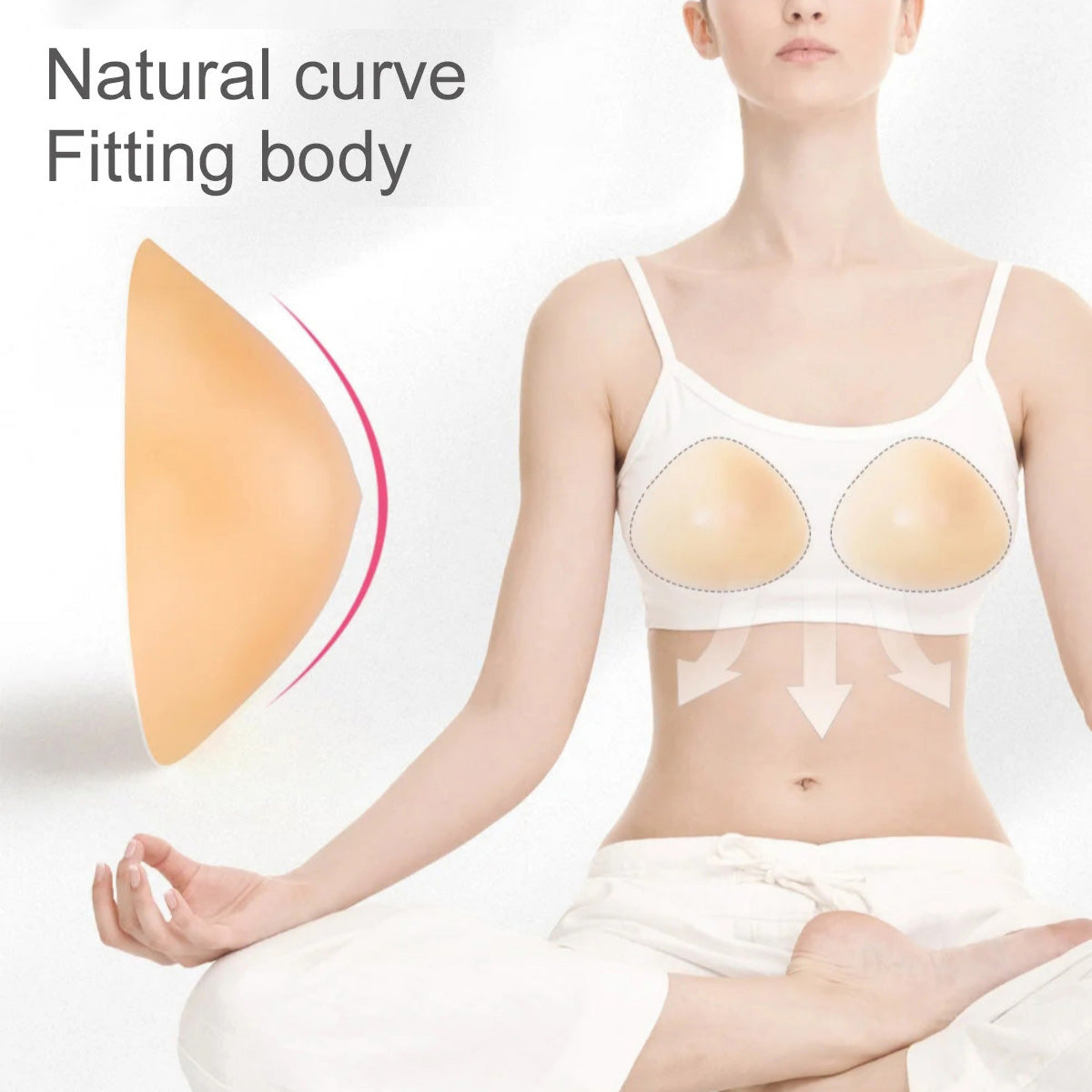 Singel Piece Silicone Breast Form Silicone Bra Inserts Mastectomy Prosthesis