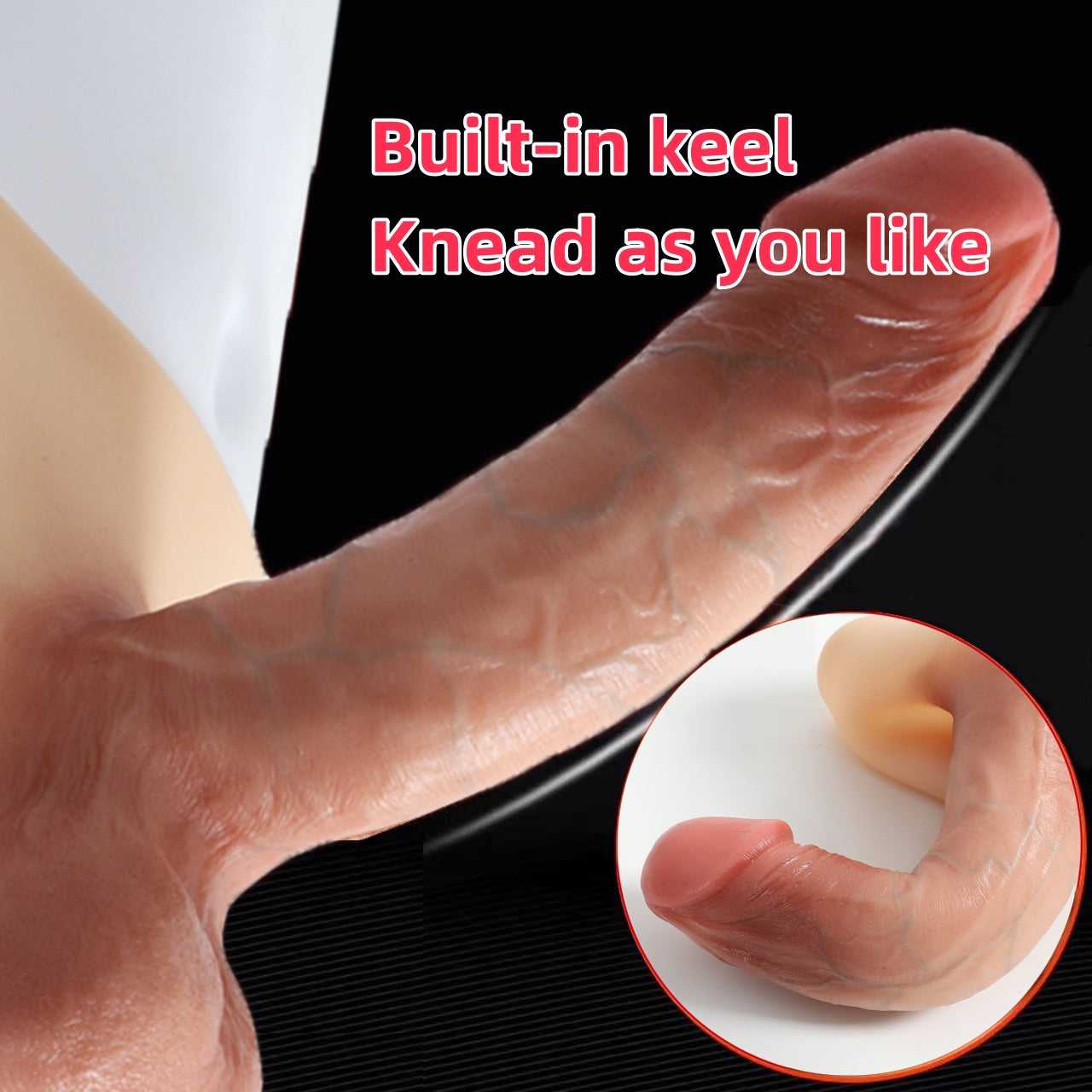 Single Piece Silicone Wearable Underwear with Giant Dildo, Sex Toy Huge Dildo Panties With Realistic Penis, Simulate Skin Texture G Spot Stimulator And Vagina Massager, Lesbian Sex Toy, Penis Enlargement Sleeve For Men