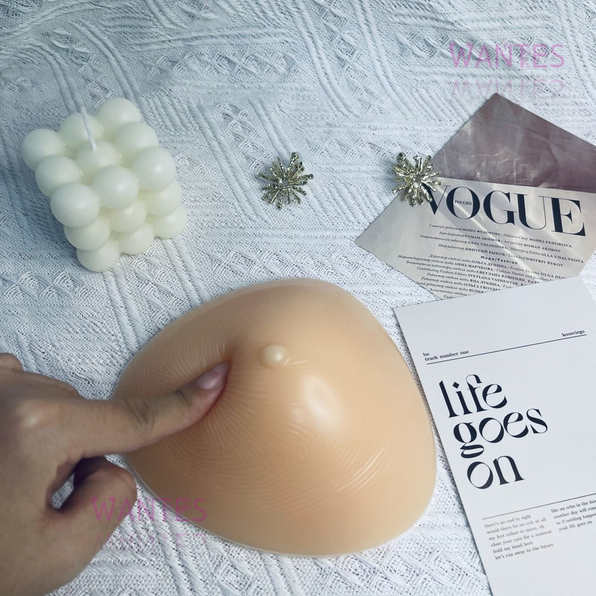 Singel Piece Silicone Breast Form Silicone Bra Inserts Mastectomy Prosthesis
