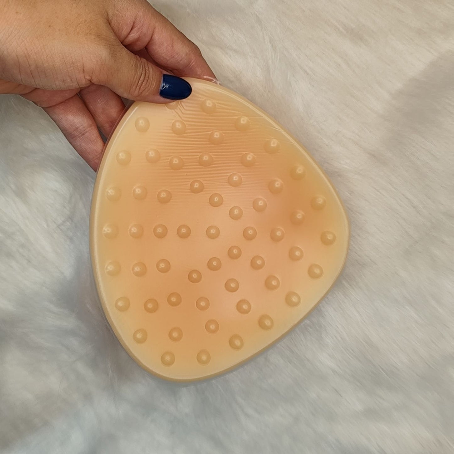 Single Piece Breathable Triangle Pearl Particle Breathable Beige Breast Bra Pads