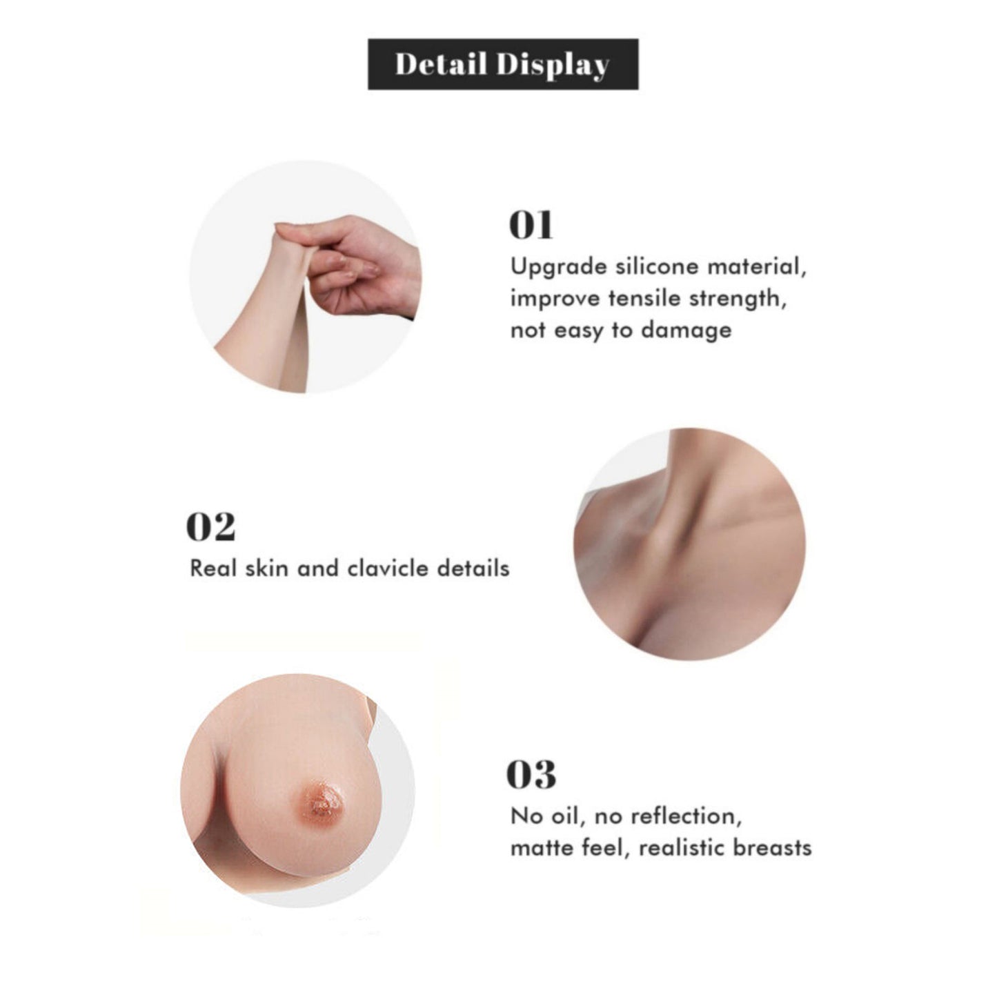 WANTES Fake boobs Silicone Breastplate Fake breasts Silicone breasts forms Breast plates