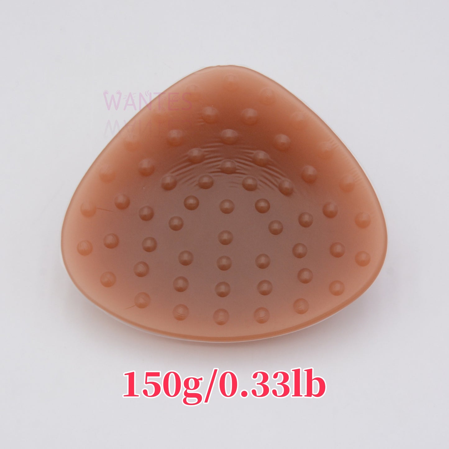 Single Piece Breathable Triangle Pearl Particle Breathable Tan Breast Bra Pads