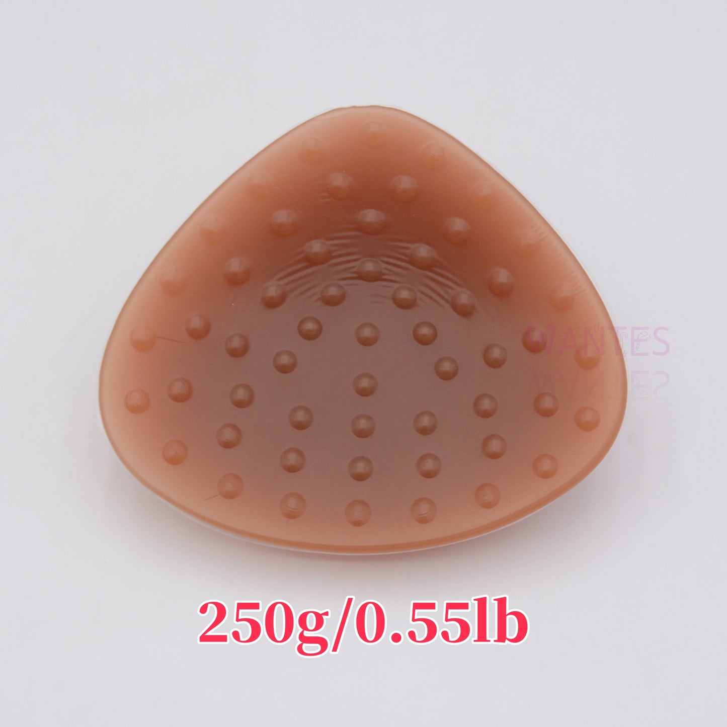 Single Piece Breathable Triangle Pearl Particle Breathable Tan Breast Bra Pads