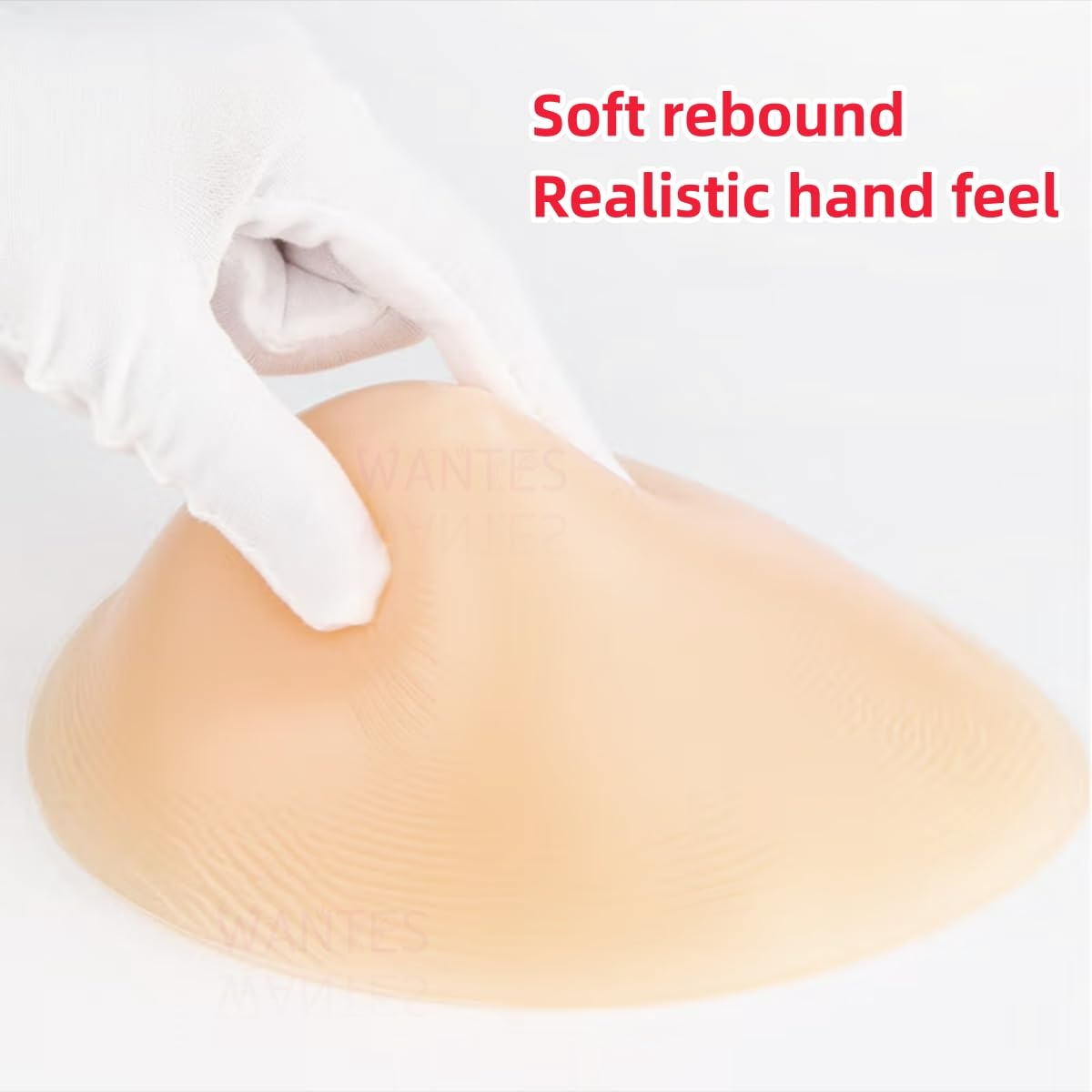 Single Piece Breathable Water droplet Beige Silicone Bra Pads, Soft&Comfortable