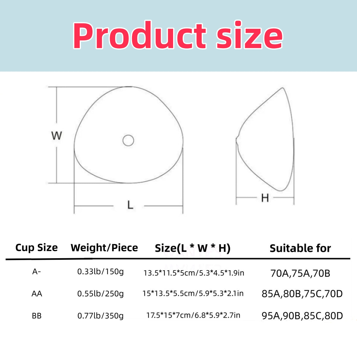 Single Piece Breathable Triangle Pearl Particle Breathable Clear Breast Bra Pads