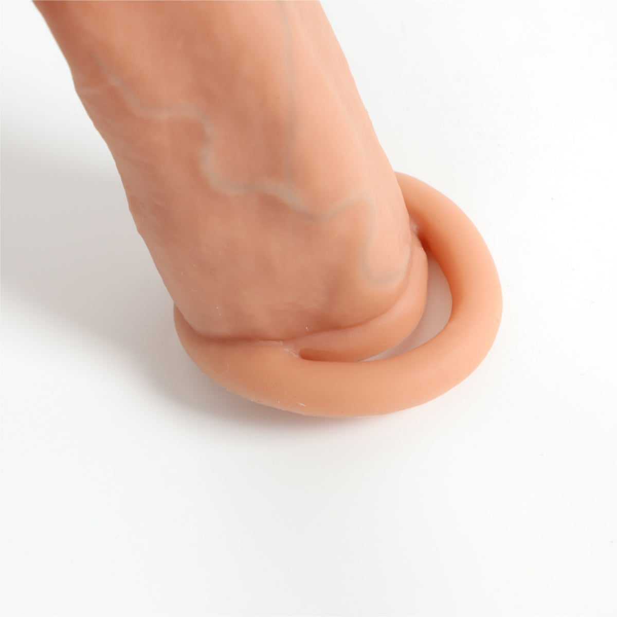 Singel Piece Penis Sleeve Silicone Penis Cover, Increase Coarseness Time Simulation Dildo Soft Silicone Supplies Educational Sex Toy